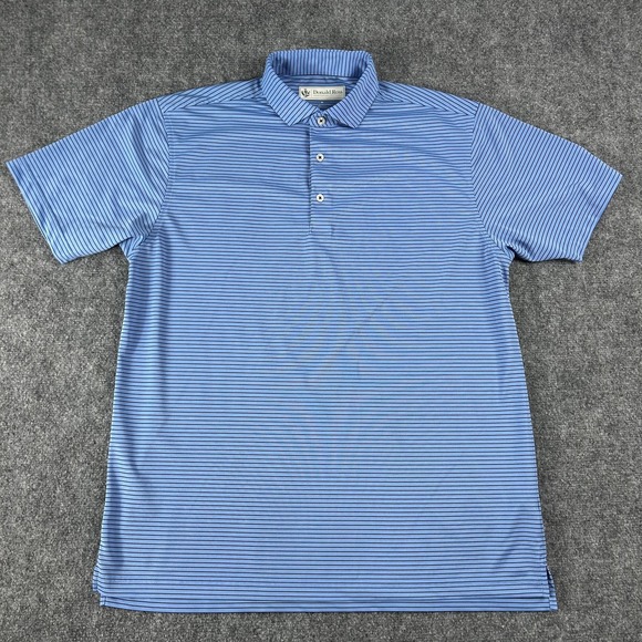 Donald Ross Other - Donald Ross Polo Shirt Mens Medium‎ Blue Stripe Golf Performance Casual Top